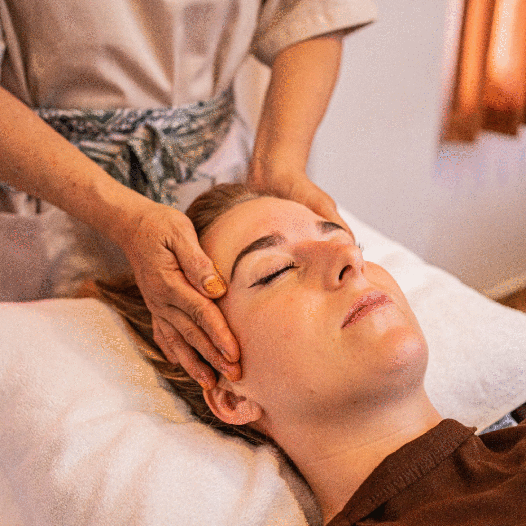 Relaxing head massage at Montebello